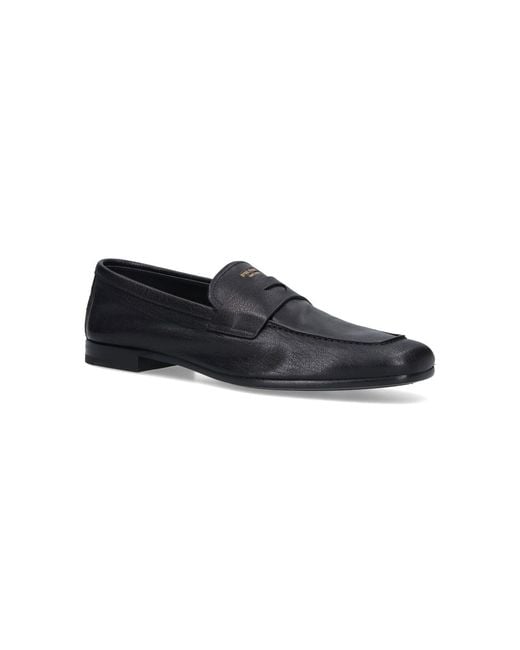 Prada Black Logo Loafers for men