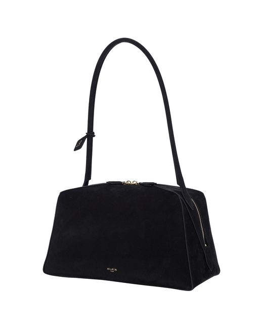Alaïa Black Le Bouledogue Nubuck Shoulder Bag