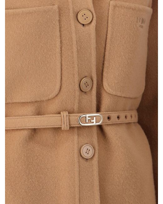 Fendi Natural Cashmere Shirt Jacket