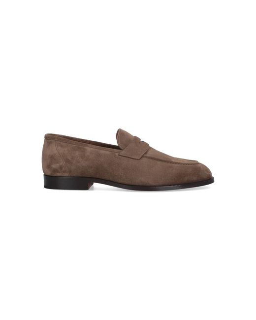 Loro Piana Brown Sergio' Loafers for men