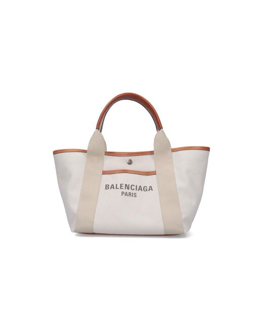 Balenciaga White Biarritz' Medium Tote Bag