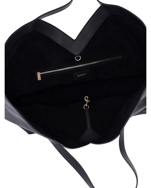 Saint Laurent Black "Y" Tote Bag