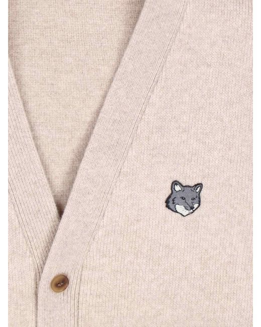 Maison Kitsuné Natural Fox Head Cardigan for men