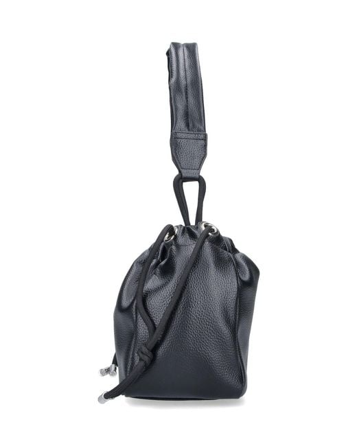 Vivienne Westwood Black Drawstring Orb-Motif Shoulder Bag