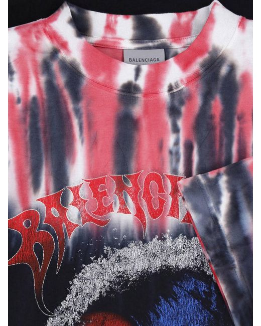Balenciaga Black T-Shirt "Extreme Tie Dye" for men