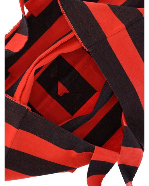 Borsa Tote A Righe di Daniela Gregis in Red