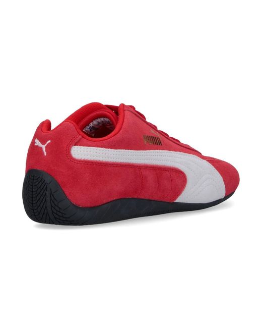 PUMA Red Sneakers Upper: Leather for men