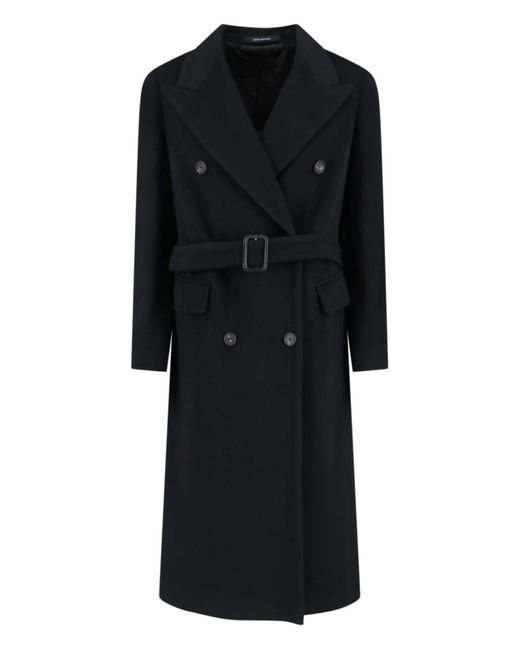 Cappotto Midi In Cashmere "Jole" di Tagliatore in Black
