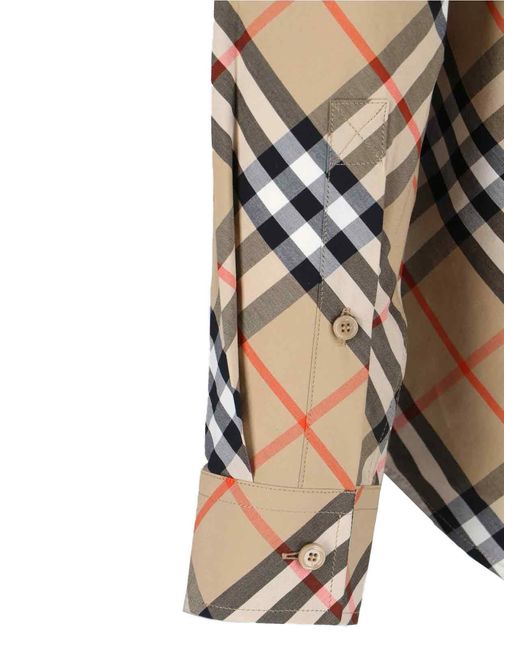 Burberry Gray Lightweight 100% Cotton Popover Shirt For