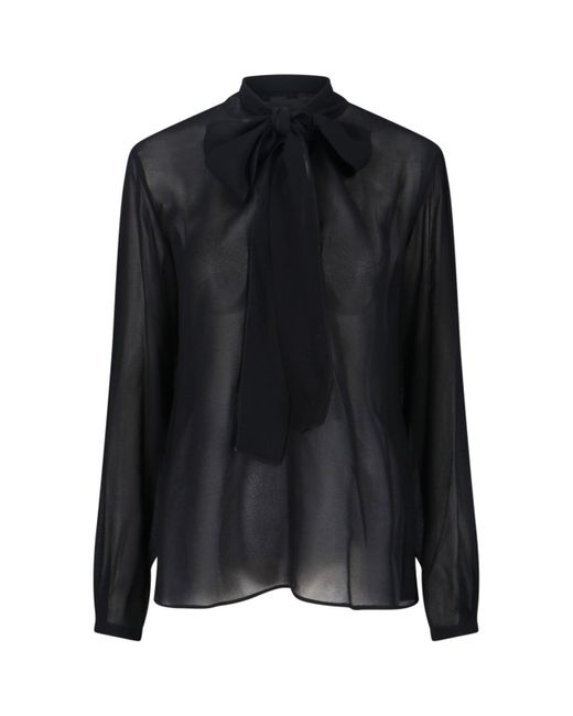 Alaïa Black Lavallière Shirt