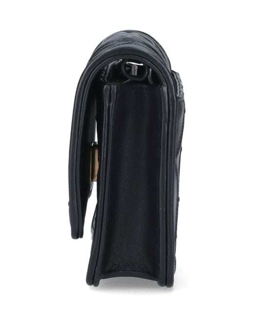 Tory Burch Black Fleming Chain Wallet