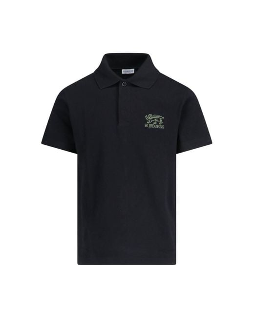 Burberry Black Logo Polo Shirt for men