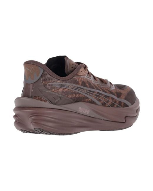 PUMA Brown Sculpted Sole Tonal Overlay Sneakers