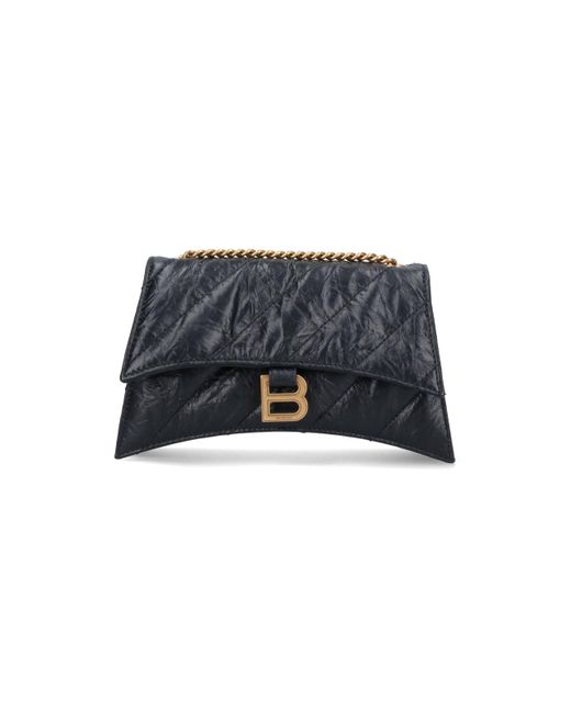Balenciaga Black Xs "crush" Crossbody Bag