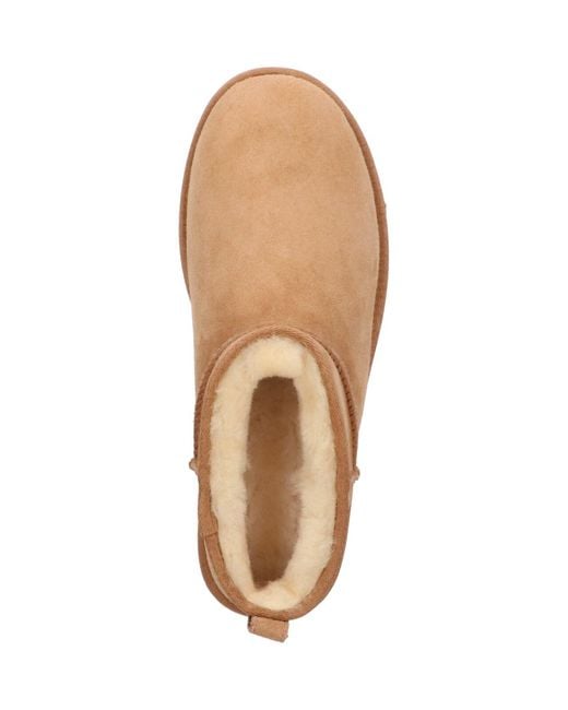 Ugg White Classic Ultra Mini Suede Shearling Boots for men