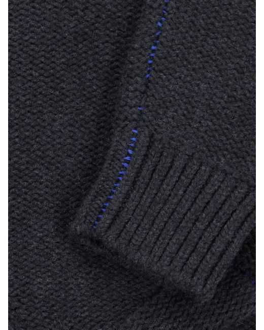 Burberry Blue 100% Cashmere Sweater for men