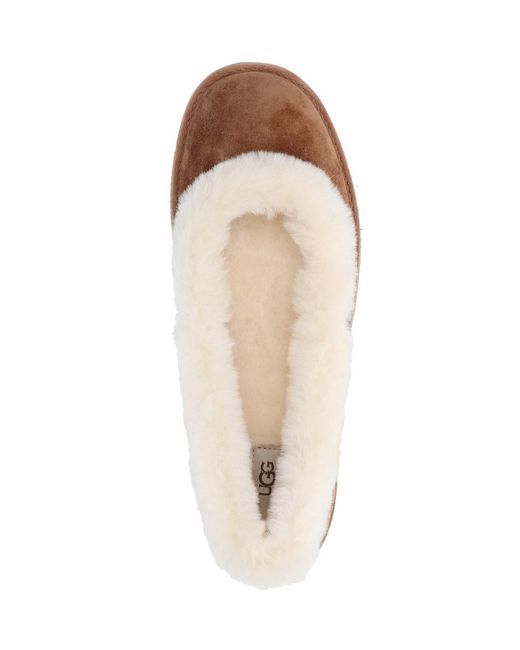Ugg White Flat Shoes Upper: Leather