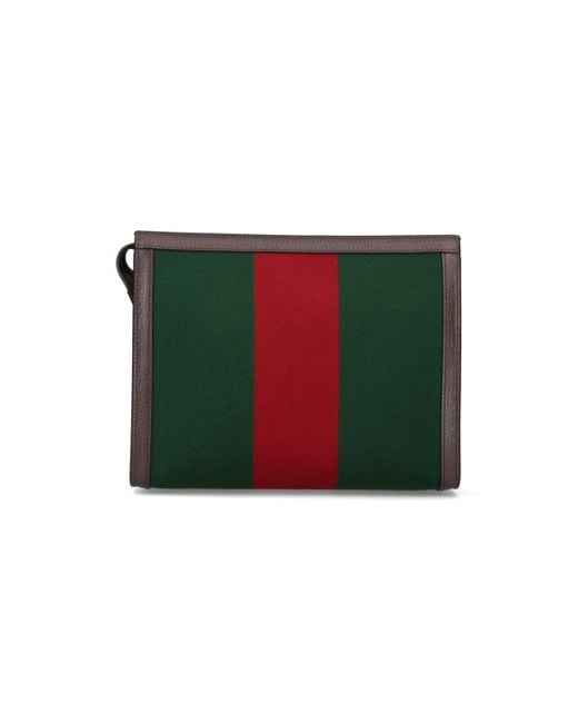Gucci Green 'Gg' Pouch for men