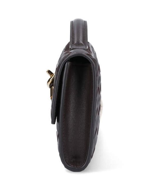 Bottega Veneta Black Pouch With "Andiamo Clutch" Handle