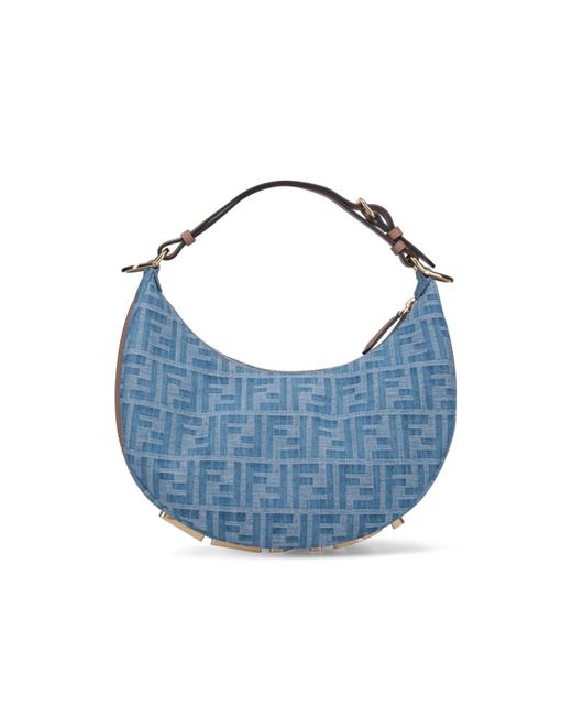 Fendi Blue 'graphy' Small Handbag