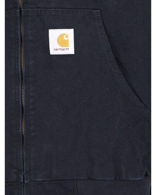 Carhartt Blue Hooded Jacket "Og Active" for men