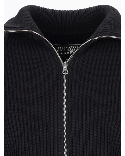 MM6 by Maison Martin Margiela Black Knitted Sweater for men