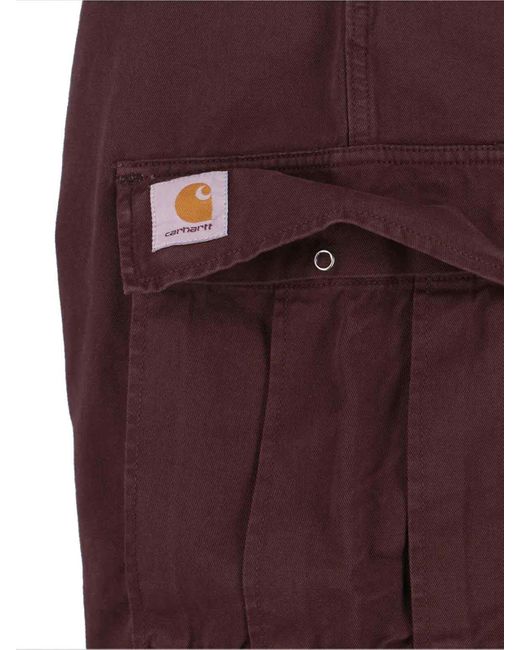 Carhartt Purple Trousers Organic Cotton for men