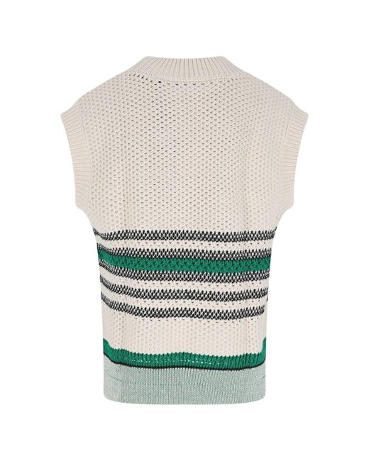 Lacoste White Piqué Cotton Blend Vest for men