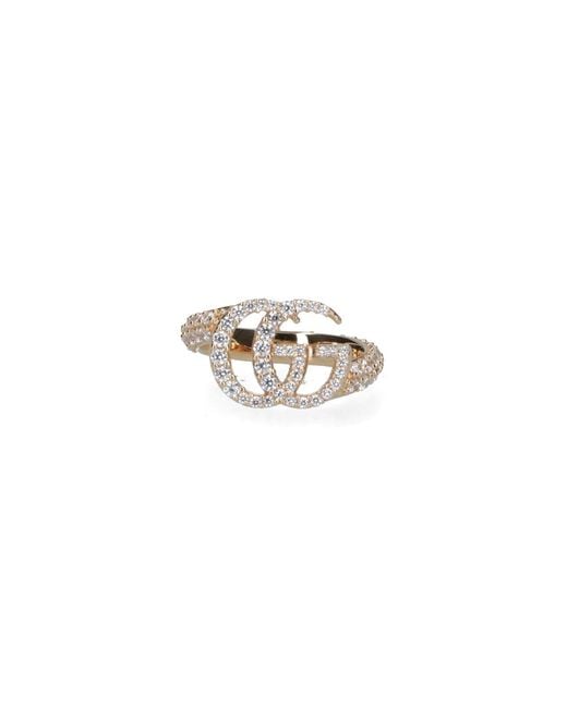 Gucci White "Gg Marmont" Ring