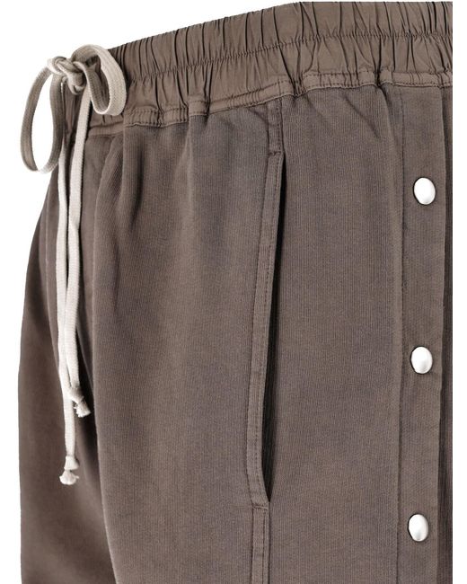 Rick Owens Gray Sporty Button Shorts for men