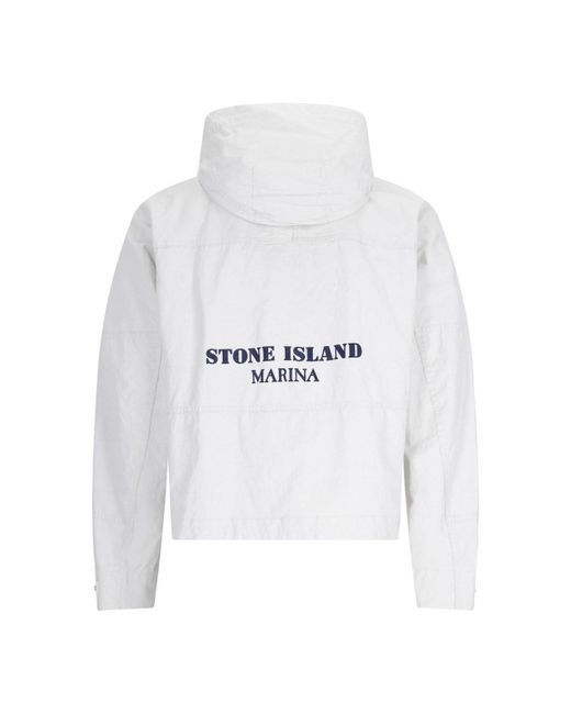 Stone Island White 'marina' Linen Jacket for men