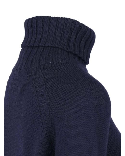 Drumohr Blue Merino Wool Sweater