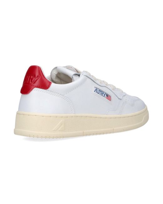 Autry White Low-Top Sneakers With Rounded Toe for men