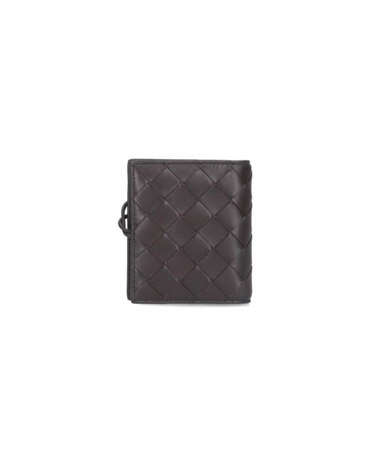 Bottega Veneta Black Bi-Fold Card Holder "Andiamo"