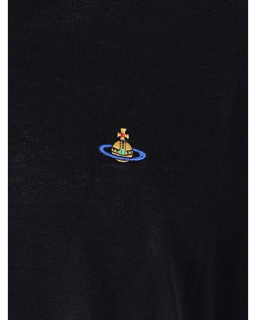 Vivienne Westwood Blue Alex Crew Neck Cotton Sweater for men