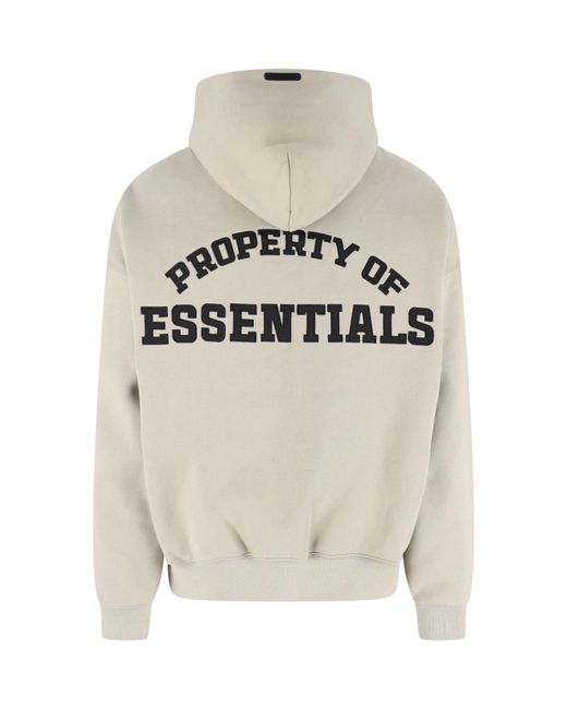 Fear Of God White Half-Zip Property Of Essentials Hoodie for men