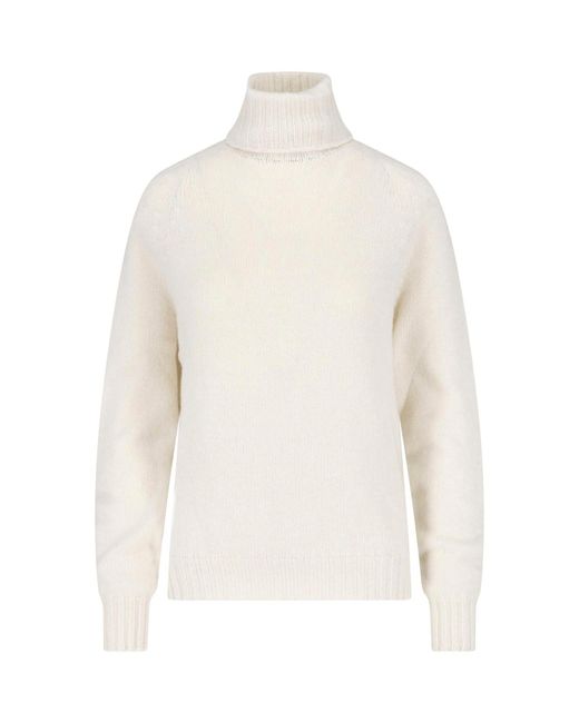 Ma'ry'ya White Cashmere And Virgin Wool Sweater
