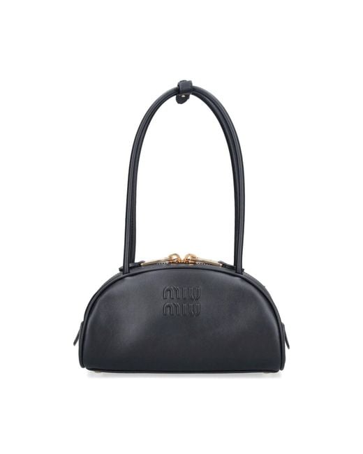 Miu Miu Black Small Shoulder Bag "Beau"