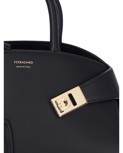 Ferragamo Black Mini Bag "hug"