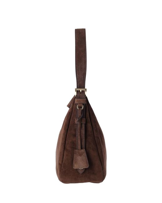 Borsa A Spalla Logo di Prada in Brown