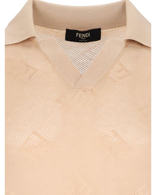 Fendi Natural Silk And Cashmere Sweater for men