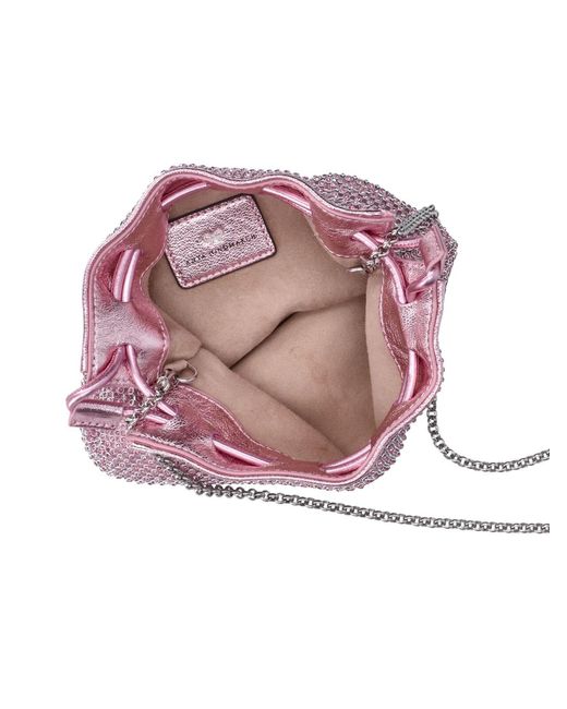 Anya Hindmarch Pink Pouch Crystals "Eyes"