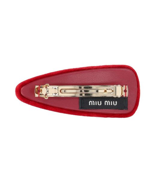 Miu Miu Red Logo Clip