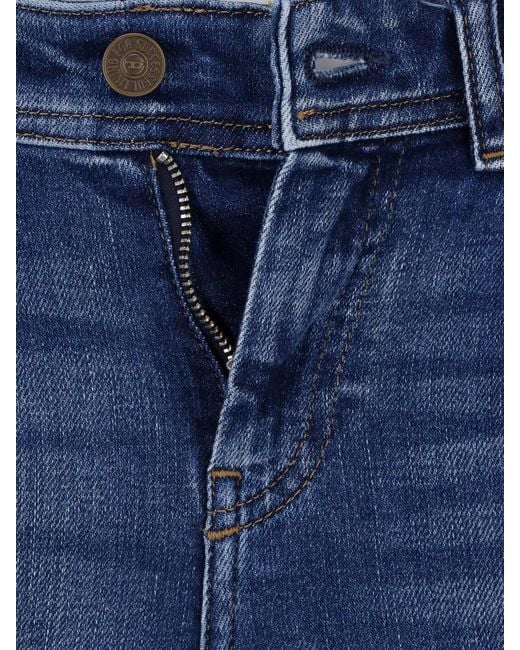 DIESEL Blue Cotton-Modal Stretch Jeans