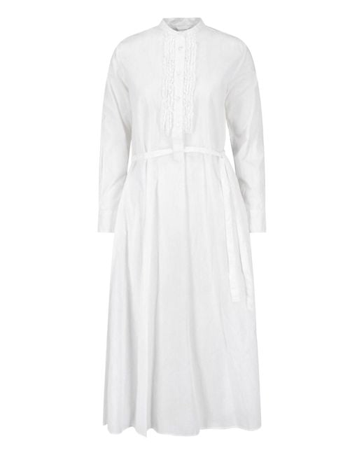 Aspesi White Midi Dress