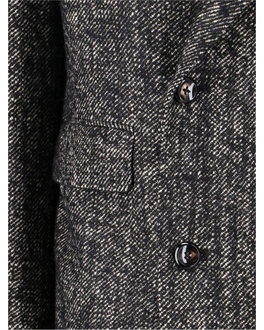 Tagliatore Gray Pino Lerario Double-Breasted Coat for men