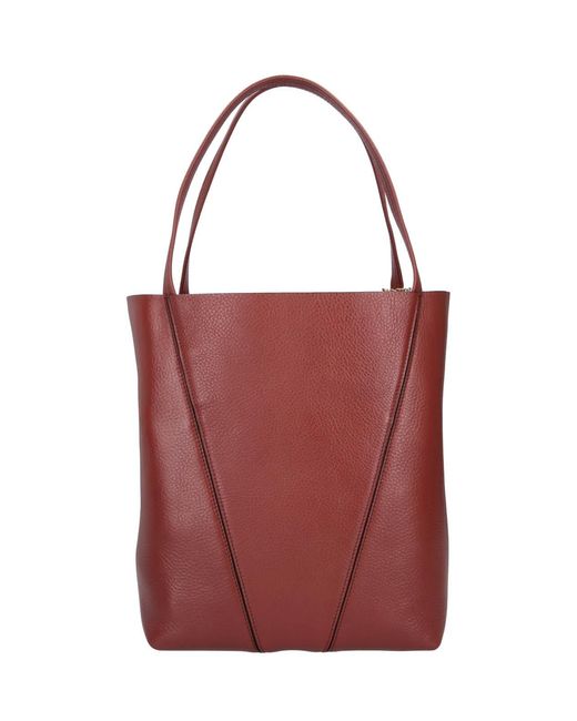 Chloé Red Tote Bag "Spin"