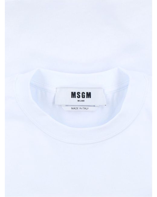 MSGM White Logo T-shirt