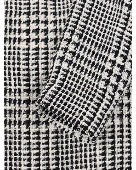 Gianluca Capannolo Gray Houndstooth Foot Midi Dress