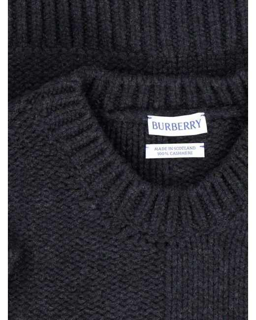 Burberry Blue 100% Cashmere Sweater for men